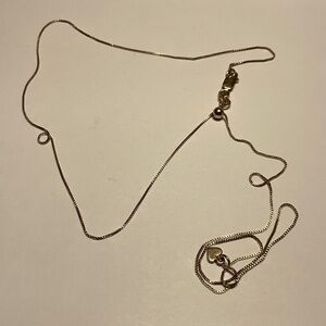 FZN Fully Adjustable Sterling Silver Gold Color Chain. 22 inches long